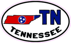 Oval TN Tennessee Sticker