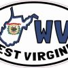Oval WV West Virginia Sticker