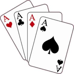 Set of Aces Cards Sticker