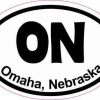 Oval ON Omaha Nebraska Sticker