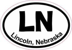 Oval LN Lincoln Nebraska Sticker