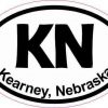 Oval KN Kearney Nebraska Sticker