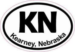 Oval KN Kearney Nebraska Sticker