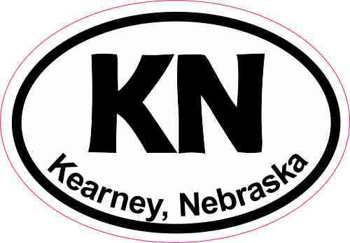Oval KN Kearney Nebraska Sticker