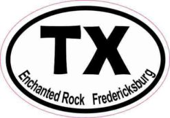 Oval TX Enchanted Rock Fredericksburg Sticker