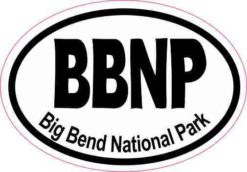 Oval BBNP Big Bend National Park Sticker
