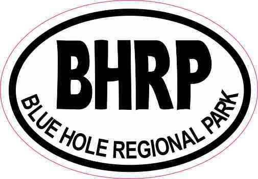 Oval BHRP Blue Hole Regional Park Sticker