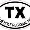 Oval TX Blue Hole Regional Park Sticker
