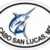 Oval Marlin Cabo San Lucas Sticker