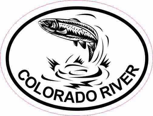 Oval Trout Colorado River Sticker