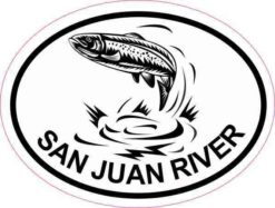 Oval Trout San Juan River Sticker