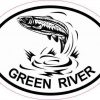 Oval Trout Green River Sticker