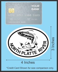 4inx3in Oval Trout North Platte River Sticker Fishing Car Luggag - Image 5