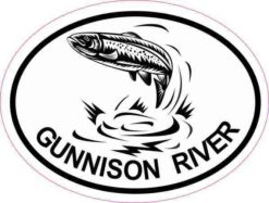 Oval Trout Gunnison River Sticker