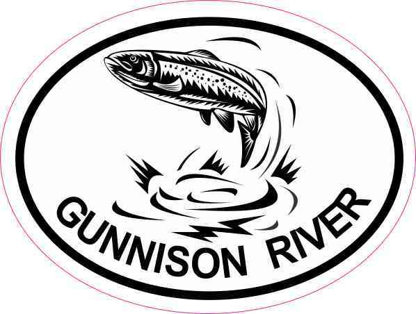 Oval Trout Gunnison River Sticker