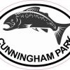 Oval Salmon Cunningham Park Sticker