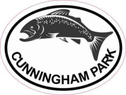 Oval Salmon Cunningham Park Sticker