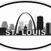 Oval St. Louis Skyline Sticker