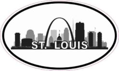 Oval St. Louis Skyline Sticker
