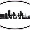 Oval Miami Skyline Sticker