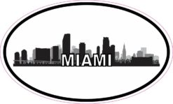 Oval Miami Skyline Sticker
