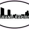 Oval Grand Rapids Skyline Sticker