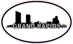 Oval Grand Rapids Skyline Sticker