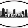 Oval Denver Skyline Sticker