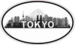 Oval Tokyo Skyline Sticker