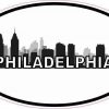 Oval Philadelphia Skyline Sticker