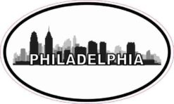 Oval Philadelphia Skyline Sticker