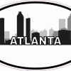 Oval Atlanta Skyline Sticker