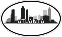 Oval Atlanta Skyline Sticker