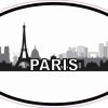 Oval Paris Skyline Sticker
