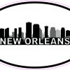 Oval New Orleans Skyline Sticker