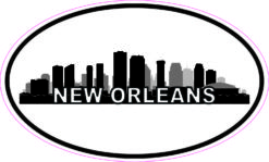Oval New Orleans Skyline Sticker