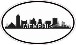 Oval Memphis Skyline Sticker