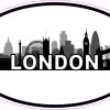 Oval London Skyline Sticker