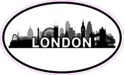 Oval London Skyline Sticker