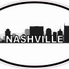 Oval Nashville Skyline Sticker