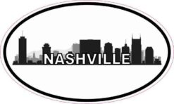 Oval Nashville Skyline Sticker