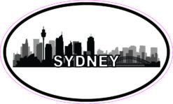 Oval Sydney Skyline Sticker