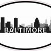 Oval Baltimore Skyline Sticker