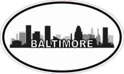 Oval Baltimore Skyline Sticker