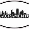 Oval Sacramento Skyline Sticker