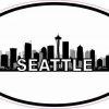 Oval Seattle Skyline Sticker