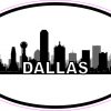 Oval Dallas Skyline Sticker