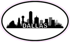 Oval Dallas Skyline Sticker