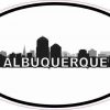 Oval Albuquerque Skyline Sticker