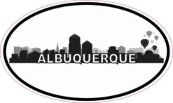 Oval Albuquerque Skyline Sticker